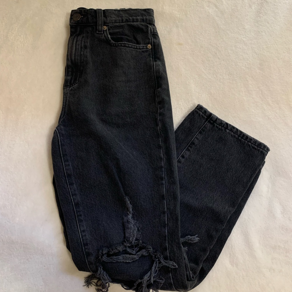 Garage faded black jeans